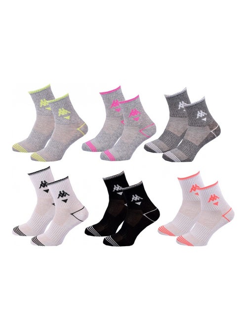 Chaussettes Femme QUARTER KAPPA - Pack de 6 - Kiabi