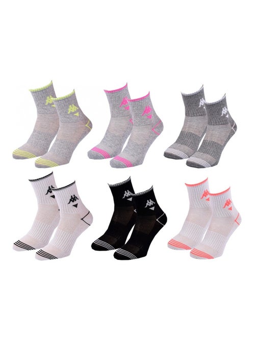 Chaussettes Femme QUARTER KAPPA - Pack de 6 - Kiabi