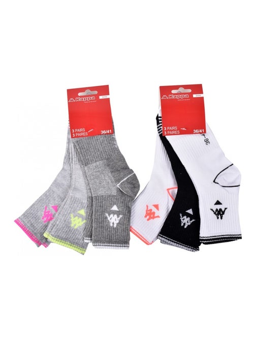 Chaussettes Femme QUARTER KAPPA - Pack de 6 - Kiabi