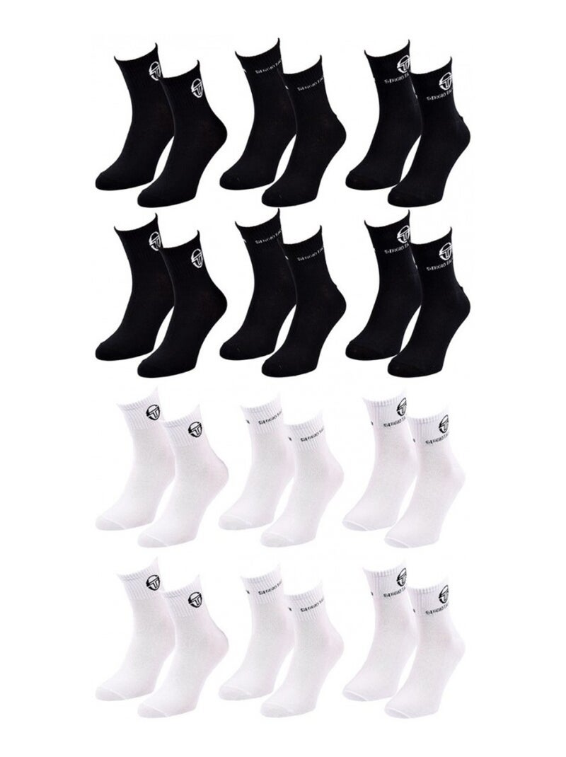 Chaussettes Femme QUARTER SERGIO TACCHINI - Pack de 12 Multicolore - Kiabi