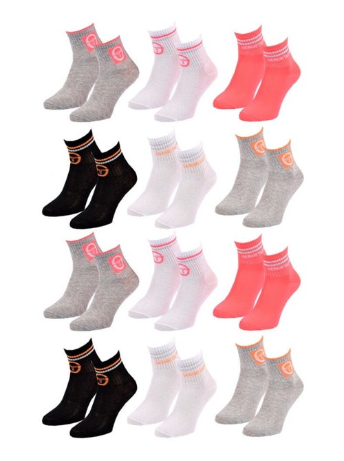 Chaussettes Femme QUARTER SERGIO TACCHINI - Pack de 12 - Kiabi