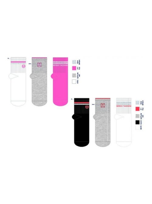 Chaussettes Femme QUARTER SERGIO TACCHINI - Pack de 12 - Kiabi