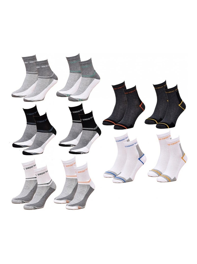 Chaussettes Femme SERGIO TACCHINI Socquettes - Pack de 10 Multicolore - Kiabi