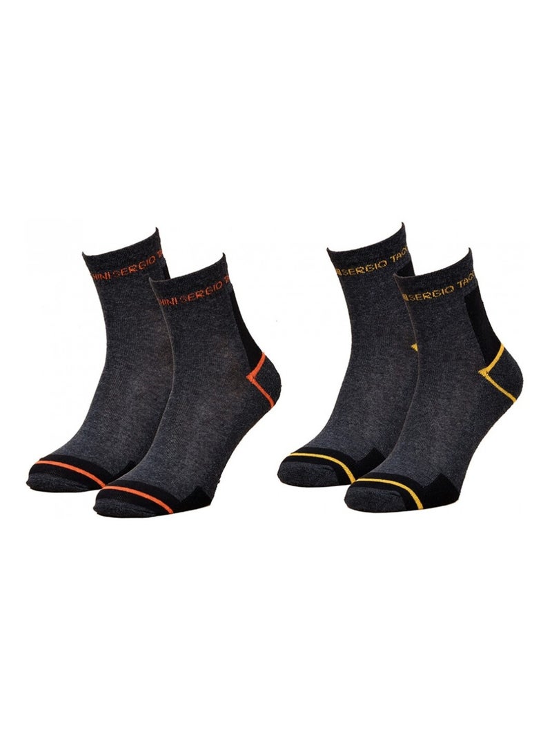 Chaussettes Femme SERGIO TACCHINI Socquettes - Pack de 2 Noir - Kiabi