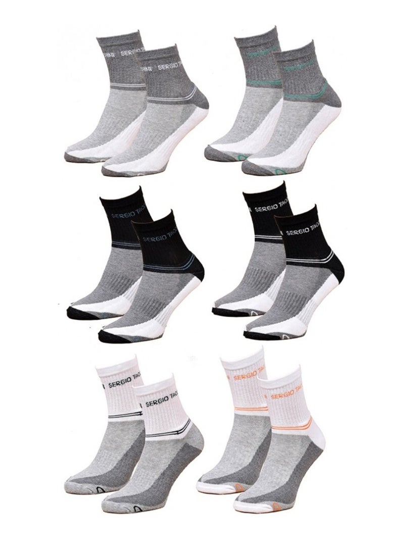 Chaussettes Femme SERGIO TACCHINI Socquettes - Pack de 6 Multicolore - Kiabi