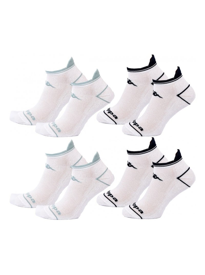 Chaussettes Femme SNEAKER KAPPA - Pack de 4 Blanc - Kiabi