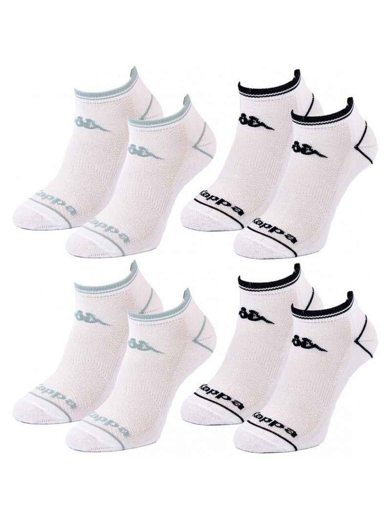 Chaussettes Femme SNEAKER KAPPA - Pack de 4 Blanc - Kiabi