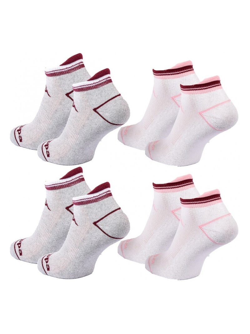 Chaussettes Femme SNEAKER KAPPA - Pack de 4 Gris Blanc - Kiabi