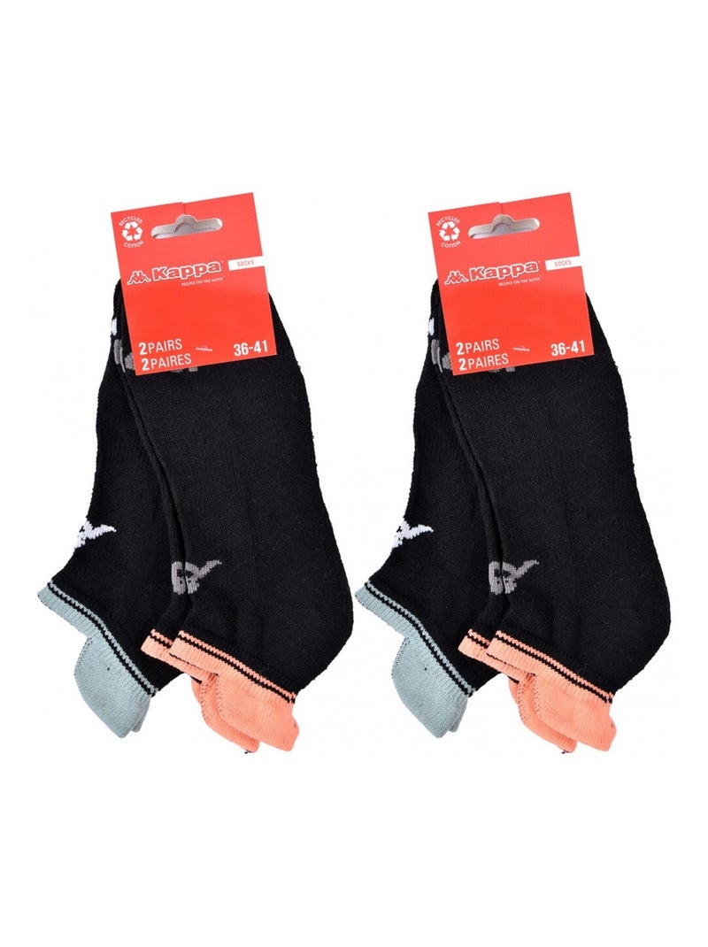 Chaussettes Femme SNEAKER KAPPA - Pack de 4 Noir - Kiabi
