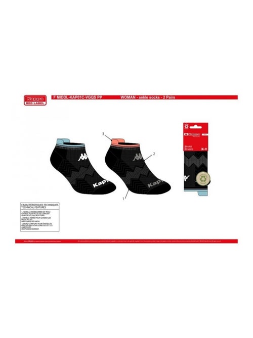Chaussettes Femme SNEAKER KAPPA - Pack de 4 - Kiabi
