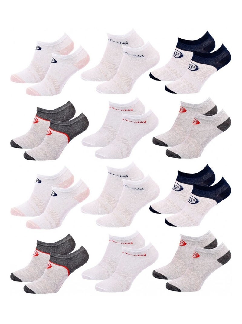 Chaussettes Femme SNEAKER SERGIO TACCHINI Lot de 12 - Pack de 12 Multicolore - Kiabi