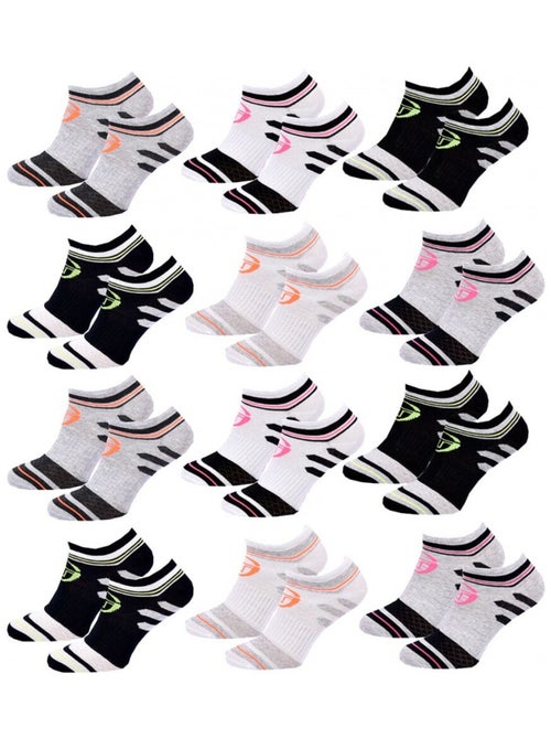 Chaussettes Femme SNEAKER SERGIO TACCHINI Lot de 12 - Pack de 12 - Kiabi