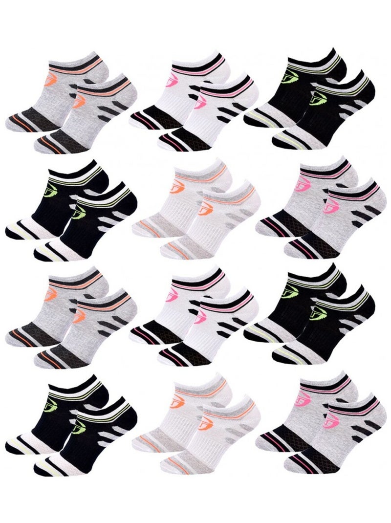 Chaussettes Femme SNEAKER SERGIO TACCHINI Lot de 12 - Pack de 12 Multicolore - Kiabi