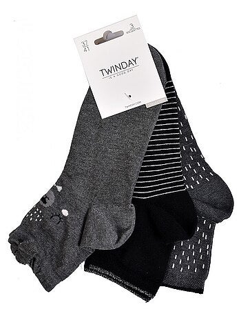 Chaussettes femme TWINDAY - Pack de 6