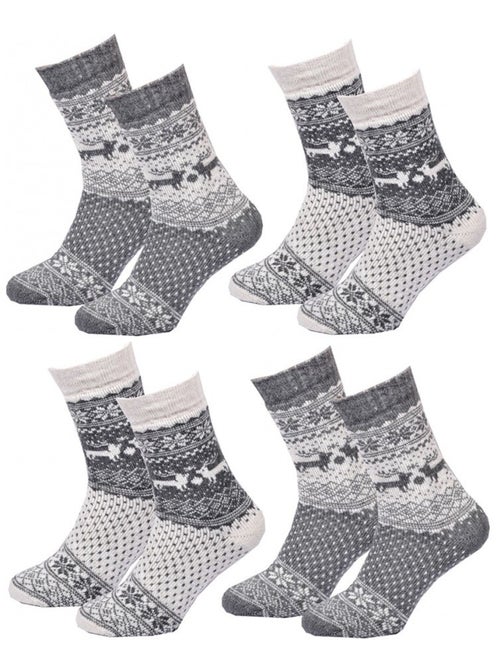 Chaussettes Femme WINTER SOCKS - Pack de 4 - Kiabi