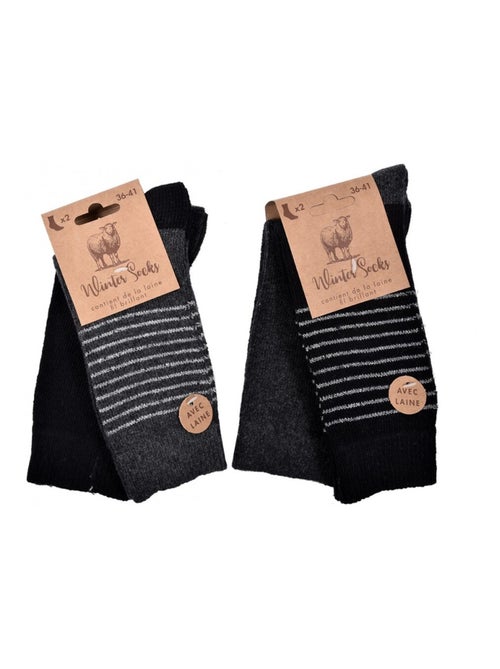 Chaussettes Femme WINTER SOCKS - Pack de 4 - Kiabi