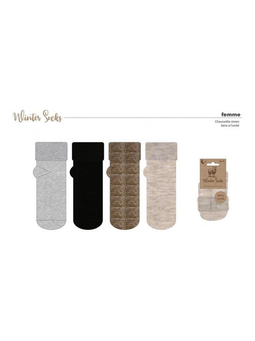 Chaussettes Femme WINTER SOCKS - Pack de 4 - Kiabi