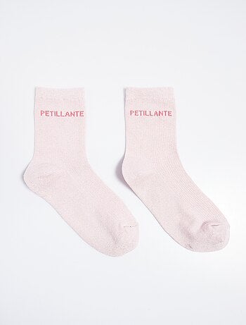 Chaussettes fil métallisé message PÉTILLANTE - AFIBEL