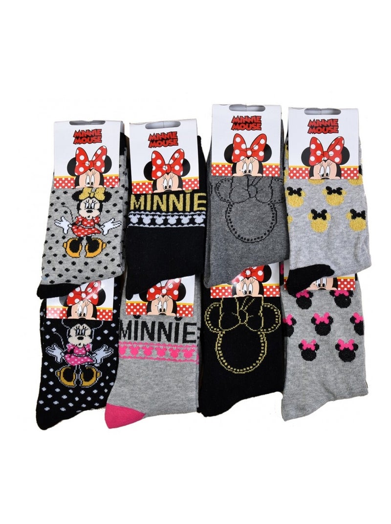 Chaussettes Fille Licence PACK DE 12 PAIRES  MINNIE Blanc Multicolore Gris - Kiabi