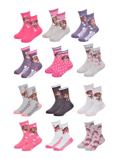 Chaussettes Fille Licence PACK DE 12 PAIRES  PAT PATROUILLE - Kiabi