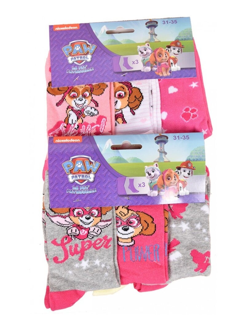 Chaussettes Fille Licence PACK DE 12 PAIRES  PAT PATROUILLE Blanc Multicolore Gris - Kiabi