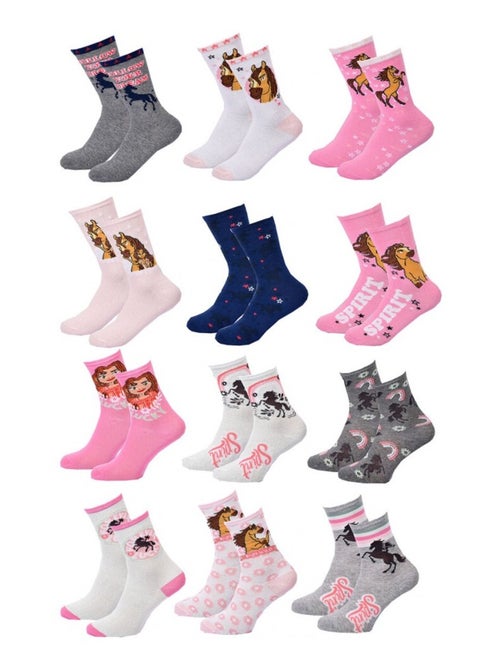 Chaussettes Fille Licence PACK DE 12 PAIRES  SPIRIT - Kiabi