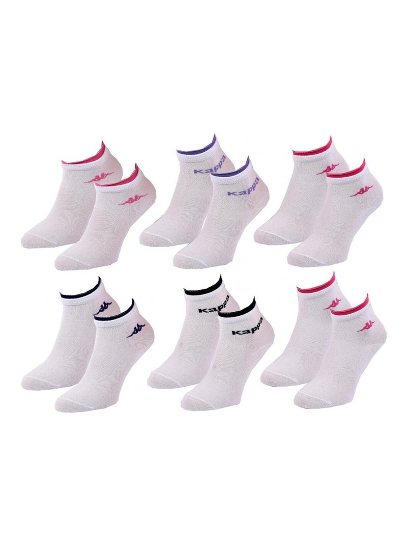 Chaussettes Fille VILLE KAPPA - Pack de 6 Blanc - Kiabi