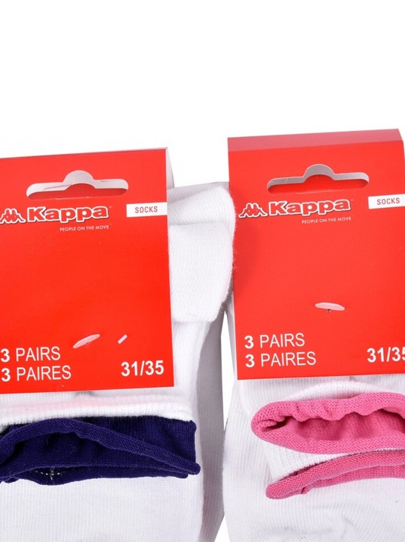 Chaussettes Fille VILLE KAPPA - Pack de 6 Blanc - Kiabi