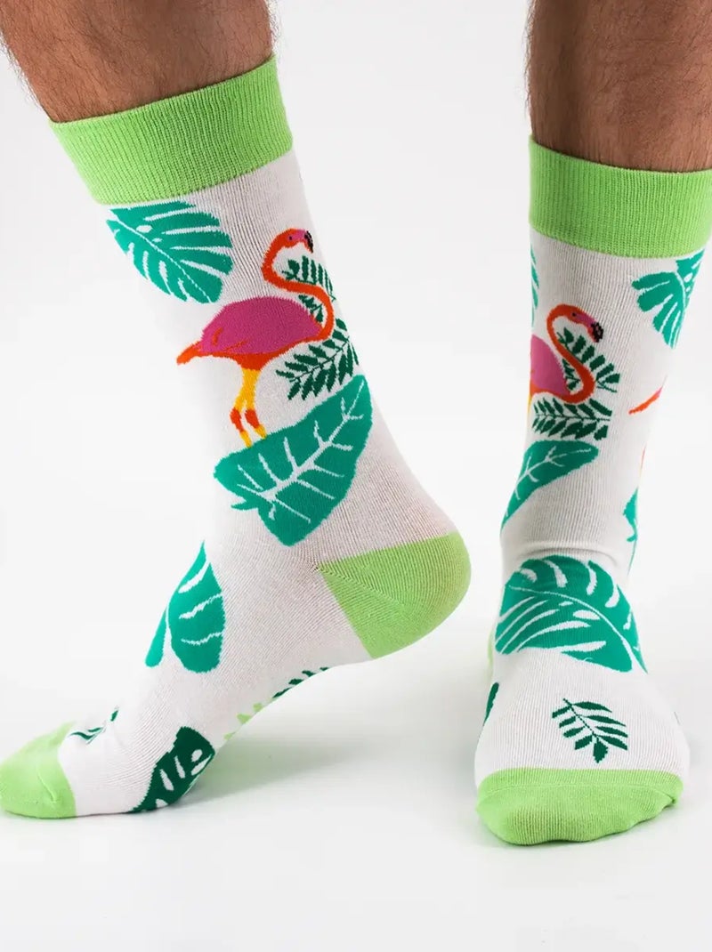 Chaussettes Flamant Rose  | Titeschaussettes Blanc - Kiabi
