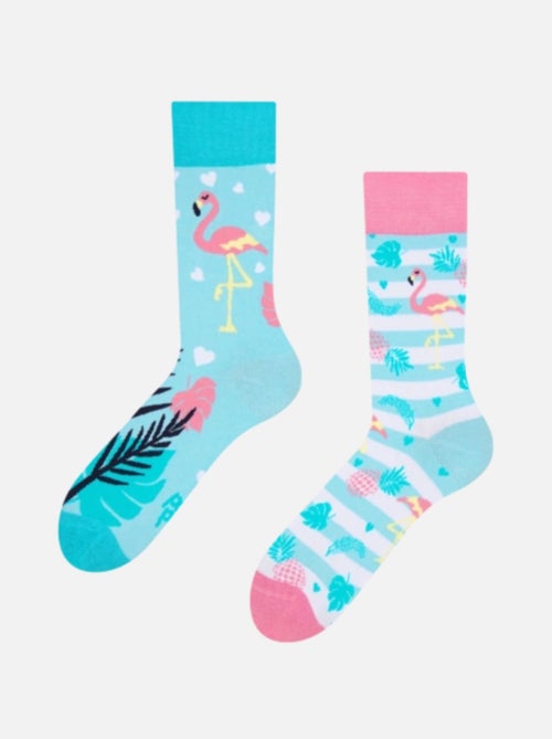 Chaussettes Flamants Roses Amoureux - Kiabi