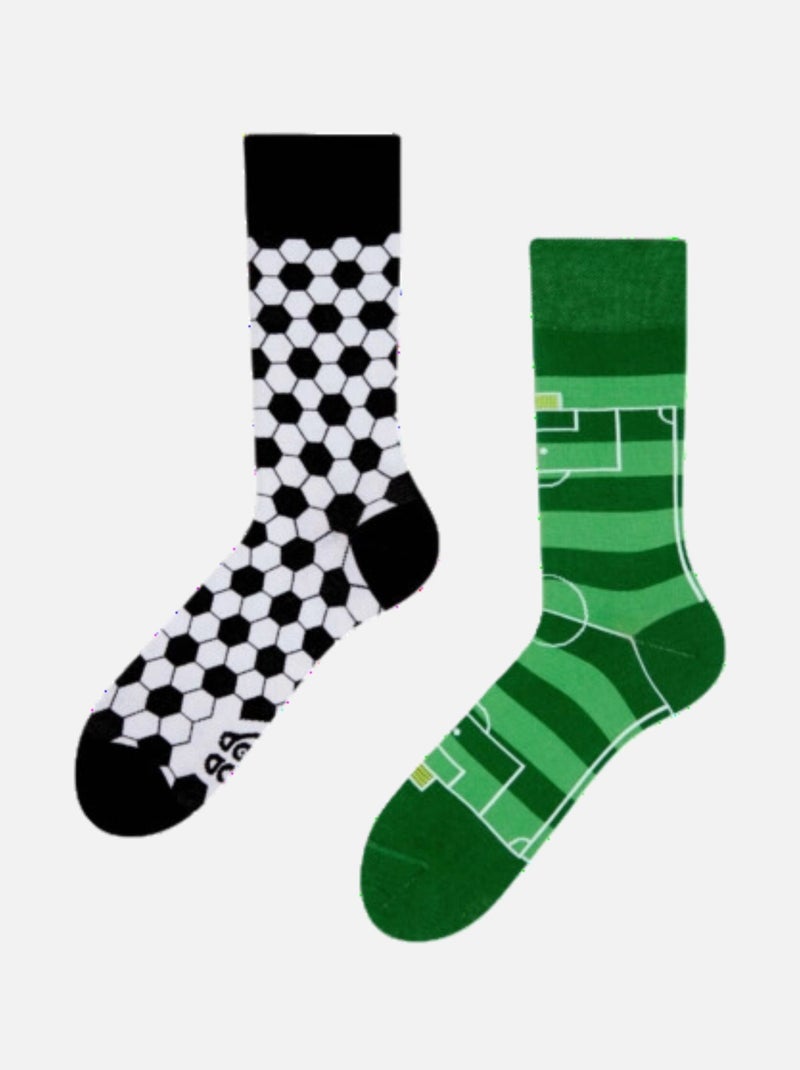 Chaussettes Football Blanc Vert Noir - Kiabi