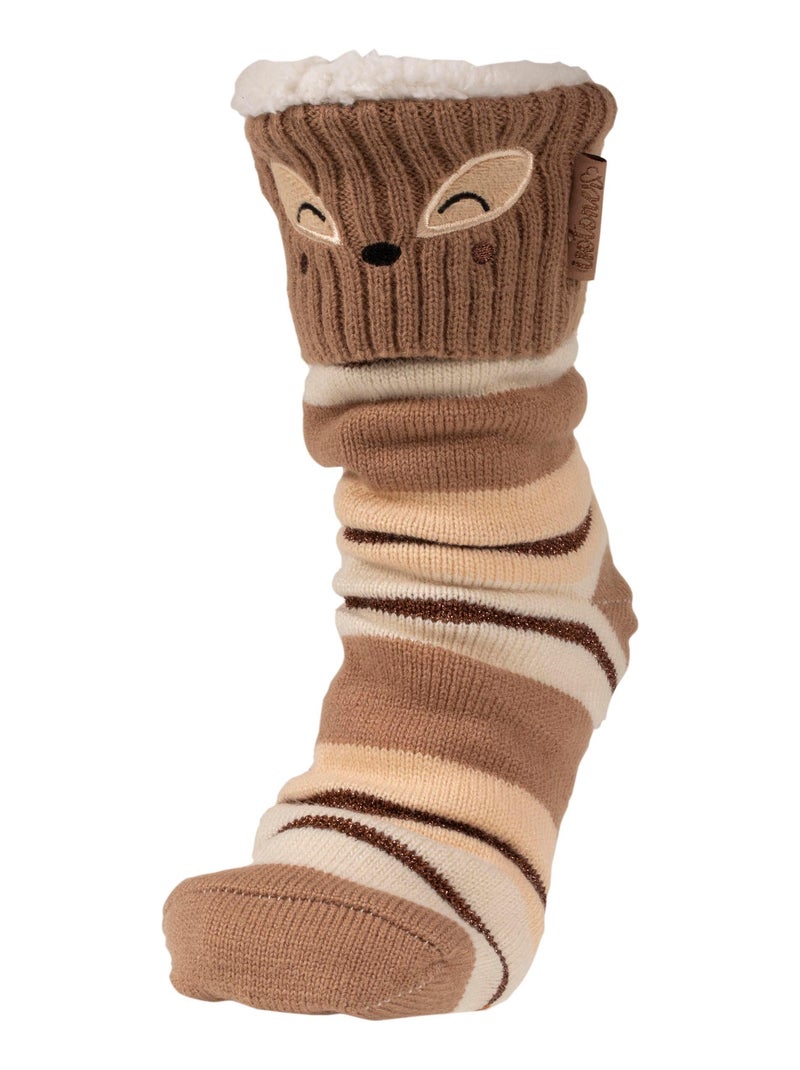 Chaussettes fourrées femme renard Isotoner Multicolore - Kiabi
