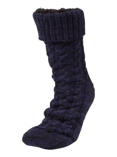 Chaussettes fourrées homme marine chiné Isotoner - Kiabi
