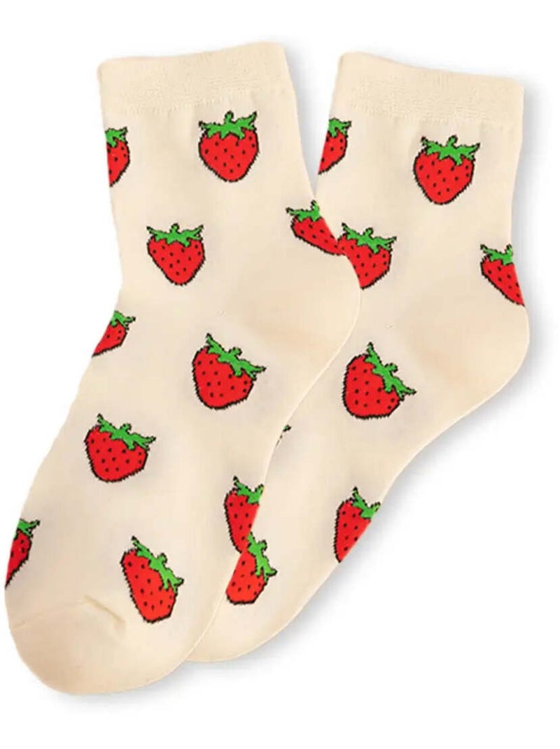 Chaussettes Fruitées | Titeschaussettes Ecru - Kiabi
