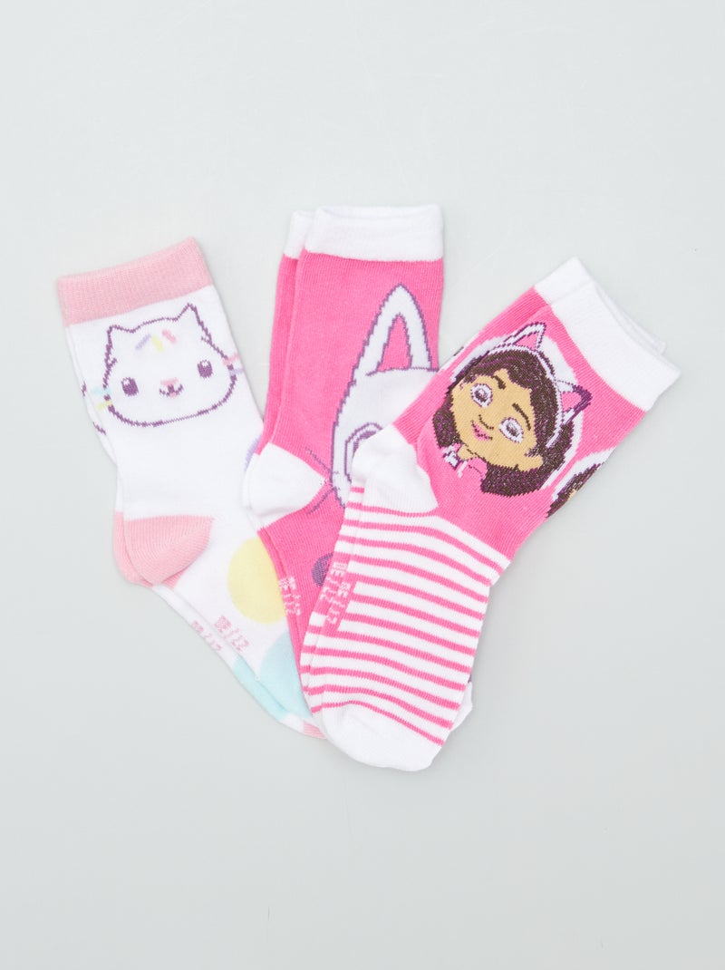 Chaussettes 'Gabby's Dollhouse' - lot de 3 Rose - Kiabi