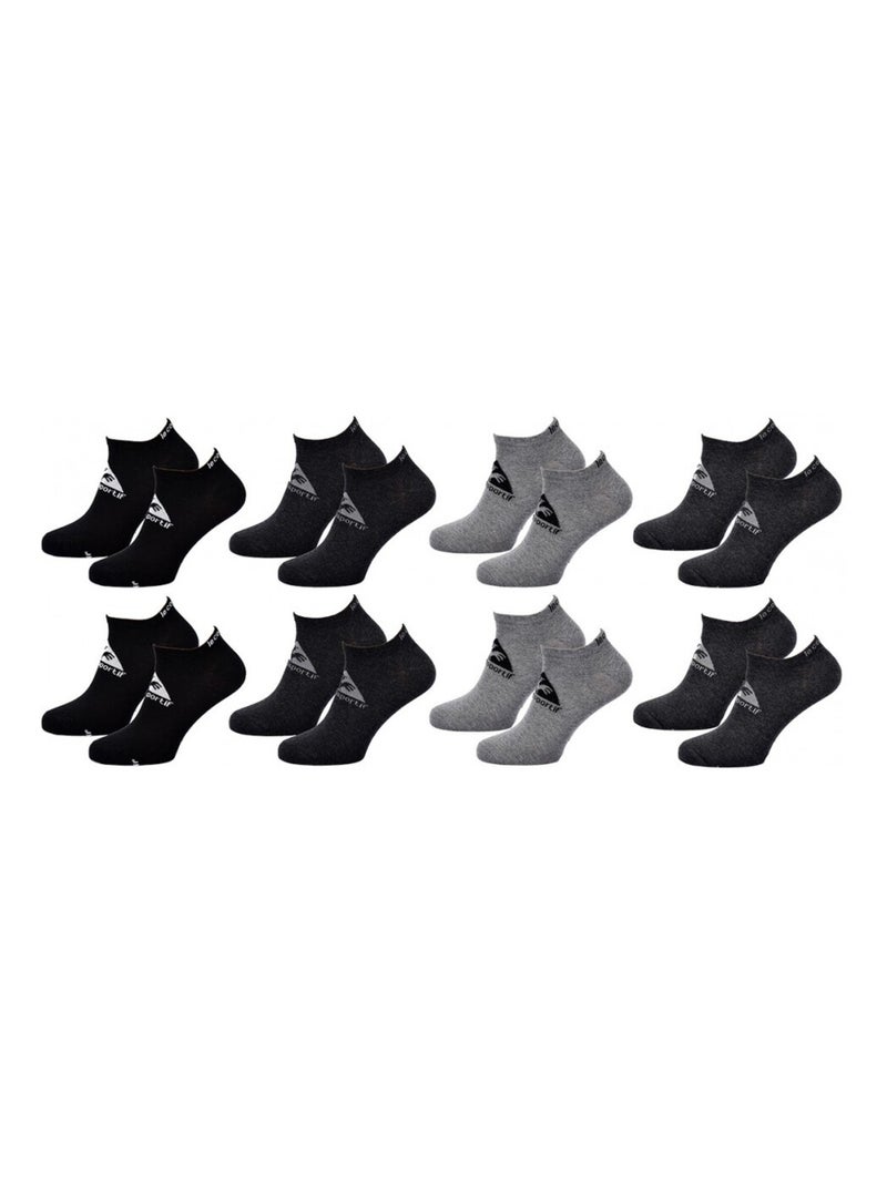 Chaussettes Garçon Le Coq Sportif - Pack de 8 Noir Gris Gris - Kiabi