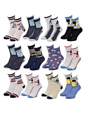 Chaussettes Garçon Licence PACK DE 12 PAIRES DISNEY CLASSIC