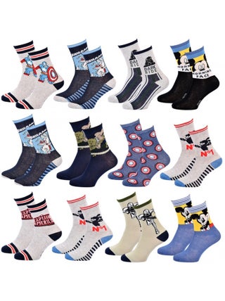 Chaussettes Garçon Licence PACK DE 12 PAIRES DISNEY CLASSIC