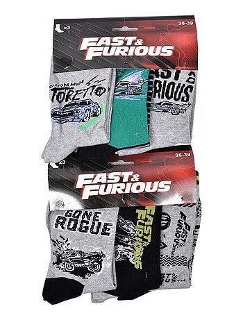 Chaussettes Garçon Licence PACK DE 12 PAIRES FAST AND FURIOUS