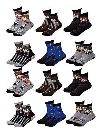 Chaussettes Garçon Licence PACK DE 12 PAIRES HARRY POTTER