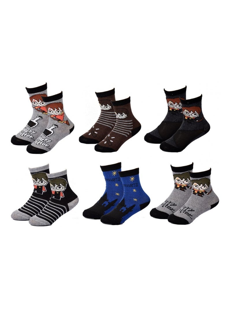 Chaussettes Garçon Licence PACK DE 12 PAIRES HARRY POTTER Noir Multicolore Bleu - Kiabi