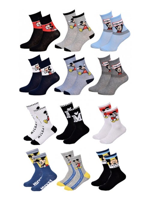 Chaussettes Garçon Licence PACK DE 12 PAIRES MICKEY - Kiabi