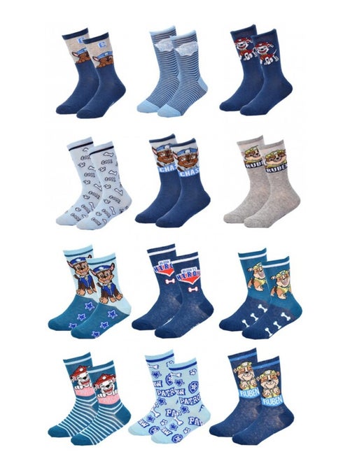 Chaussettes Garçon Licence PACK DE 12 PAIRES PAT PATROUILLE - Kiabi