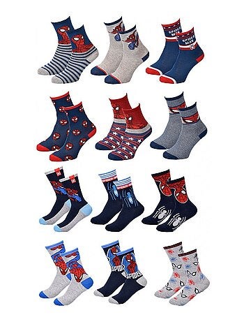 Chaussettes Garçon Licence PACK DE 12 PAIRES SPIDER-MAN