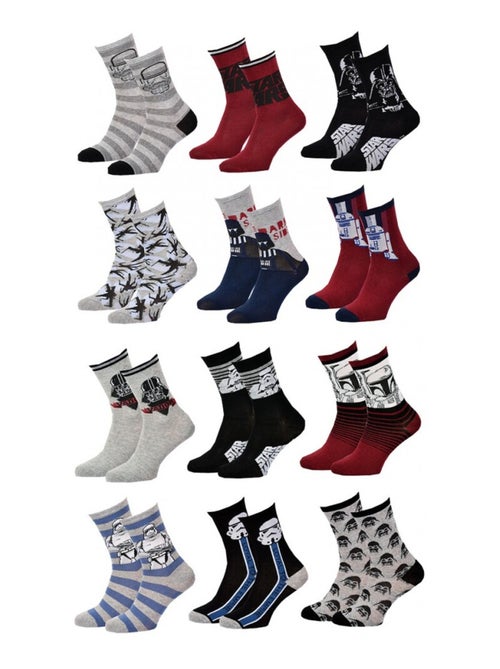 Chaussettes Garçon Licence PACK DE 12 PAIRES STAR WARS - Kiabi