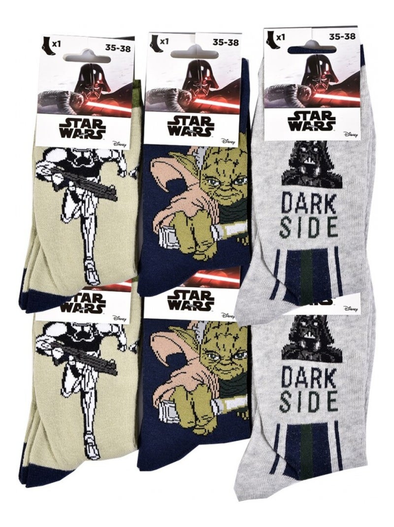 Chaussettes Garçon Licence PACK DE 12 PAIRES STAR WARS Gris Bordeaux Noir - Kiabi