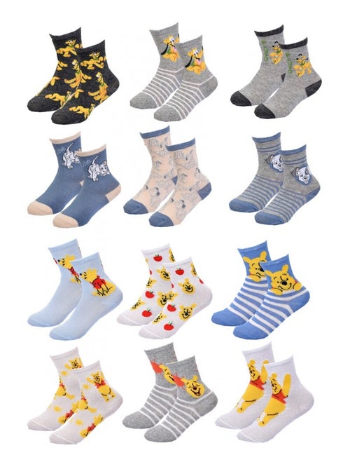 Chaussettes Garçon Licence PACK DE 12 PAIRES WINNIE L'OURSON - Kiabi