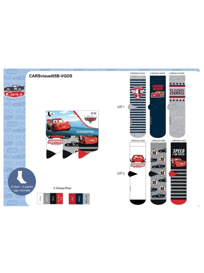 Chaussettes Garçon Licence PACK DE 3 PAIRES Blanc Blanc Gris - Kiabi