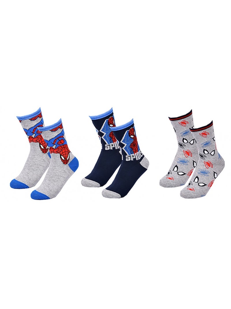 Chaussettes Garçon Licence PACK DE 3 PAIRES Bleu Ecru Gris - Kiabi