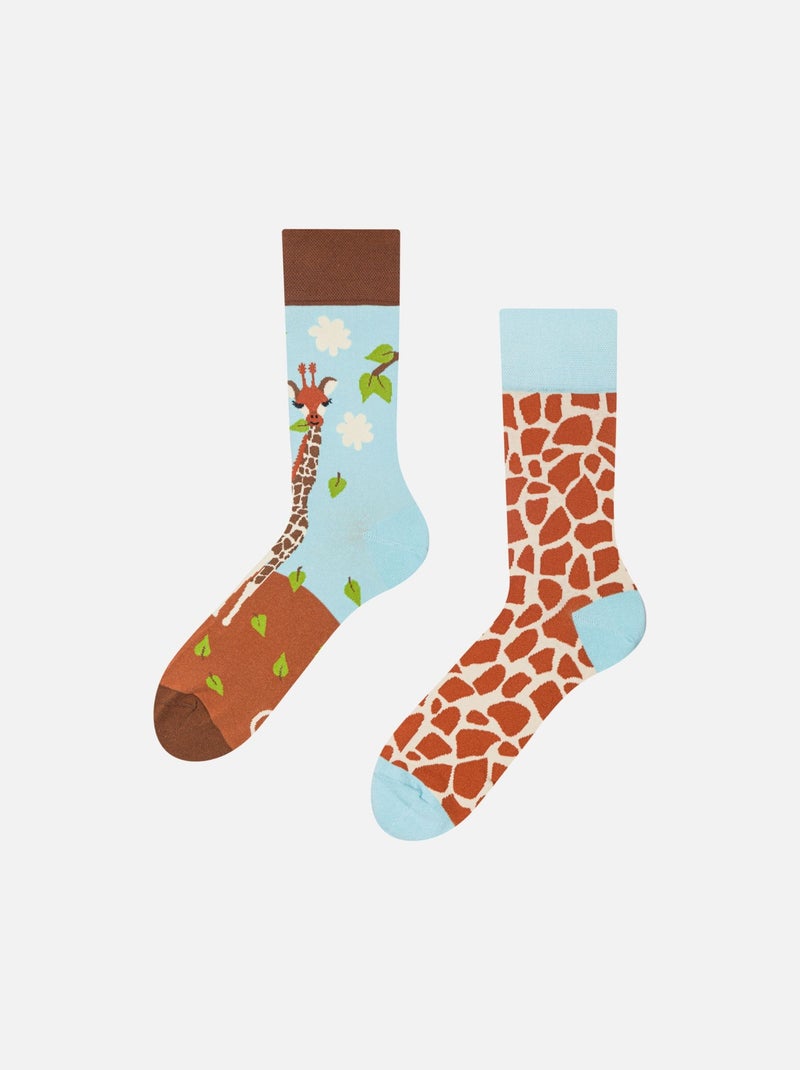 Chaussettes Girafe Mignonne Bleu turquoise - Kiabi